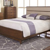 Progressive Furniture Mid-Mod Upholstered Panel Bed, Cinnamon, King