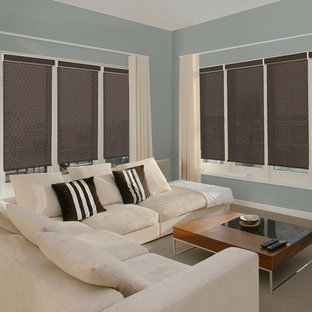 Ispirazione per un piccolo soggiorno rustico