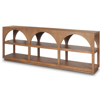 Bela Large Arched Console Table Medium Brown Wood
