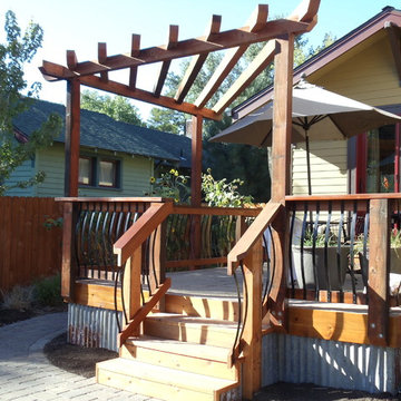 Paver deck with pergola