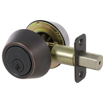 Double Cylinder Deadbolt, Edged Oil Rubbed Bronze