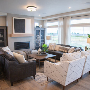 Modern Sophisticated Meets Rustic Charm Living Room