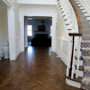 LAUREL HOLLOW RESTORATION: CUSTOM JACOBEAN/GREY BLEND AND BONA TRAFFIC HD SATIN