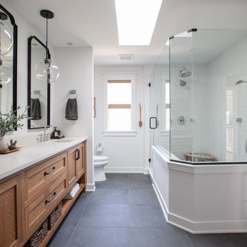 Builder-Grade to Designer Townhouse Primary Bath | Kildeer, IL