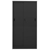 vidaXL Office Cabinet Storage File Cabinet with Sliding Door Anthracite Steel