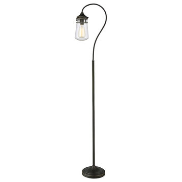 Z-Lite Celeste 1-Light Floor Lamp, Olde Bronze, Clear Seedy, FL120-OB