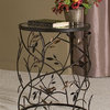 FirsTime & Co. Large 'Leaves' Metal Barrel End Table