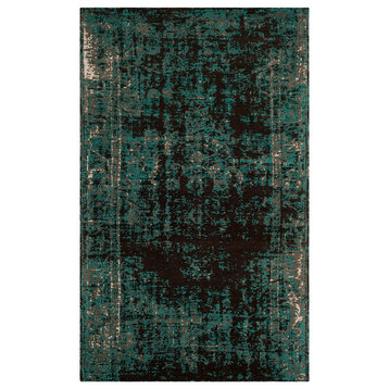 Classic Vintage Clv225A Rug, Teal/Brown, 6'0"x9'0"