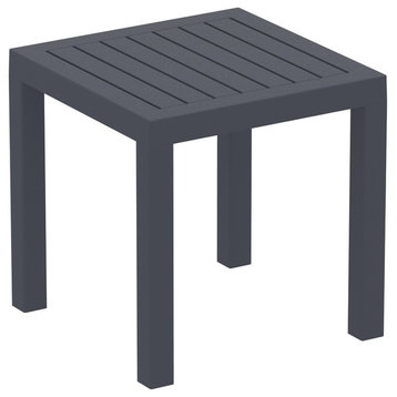 Compamia Ocean Outdoor Side Table, Dark Gray