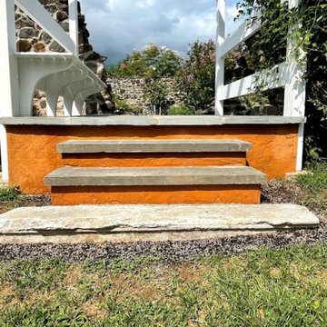 Blue Stone Treads and a solid Marble Lintel Salvaged from a Barn