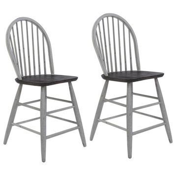 Farmhouse Windsor Back Counter Chair- Set of 2