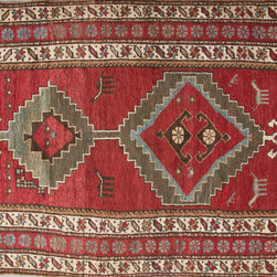 Antique Persian Balouch rug 4'1 X 6'3 - Area Rugs