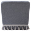 Colleen Fringe Accent Ottoman, Light Grey