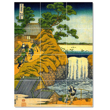 Katsushika Hokusai Ukiyo-E Painting Ceramic Tile Mural #49, 12.75"x17"