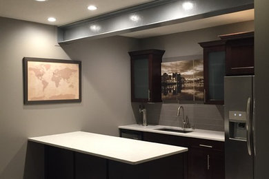 Basement - modern basement idea in Omaha