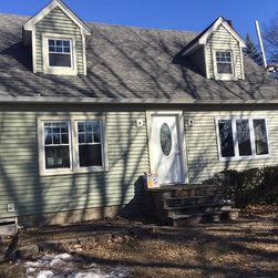 New Vinyl Siding Dormered Cape - Siding And Stone Veneer