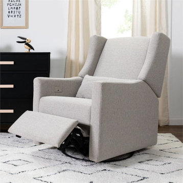 Babyletto Kiwi Glider Recliner w/ Electronic Control in Gray Eco-Weave