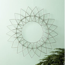 Dara Silver Wire Wreath | CB2 - Outdoor Holiday Decorations