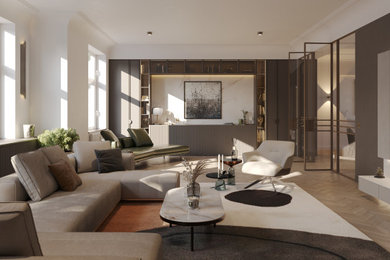 Modernes Wohnzimmer in Düsseldorf