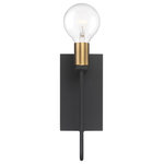 Designers Fountain - Ravella 1 Light Wall Sconce, Black - A simple frame finished in Polished Nickel suspending clear beveled glass panels. Ethan is a touch retro, a tad vintage, a dash modern and adds a subtle splash of exceitment to your space.