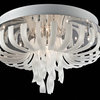GLASS FLUSH MOUNT LAMP,C/FROST GLASS, JC/G4 20Wx12,DCI