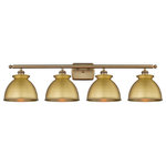 Innovations Lighting - Adirondack 4-Light 38" Bath Vanity Light, Brushed Brass Shade - A truly dynamic fixture, the Ballston fits seamlessly amidst most decor styles. Its sleek design and vast offering of finishes and shade options makes the Ballston an easy choice for all homes.