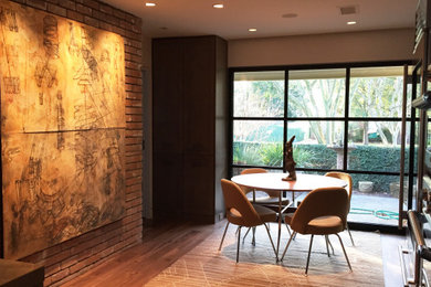 Example of a trendy breakfast nook design in Houston