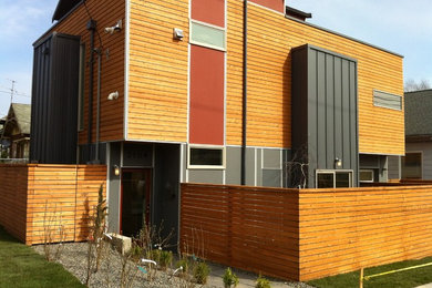 Example of a minimalist exterior home design in Seattle