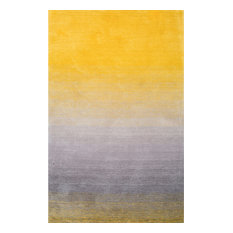 Hand-Tufted Ombre Shag Rug, Yellow, 8'x10'