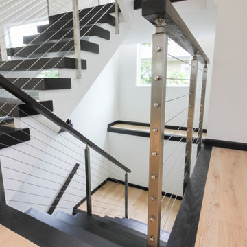 Project #70 | Open-Riser Staircase with Cable Railing