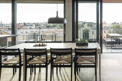 Nordisk inredning av en matplats