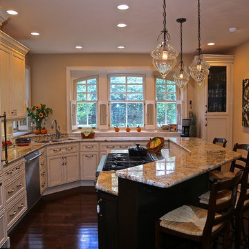 Classic Philadelphia Kitchen Remodel | Elegant Cream Cabinetry & Granite Counter