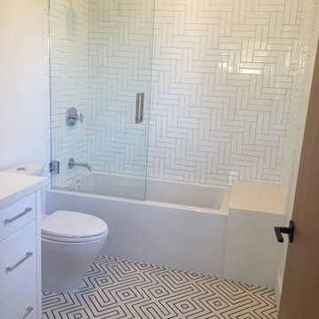 multiple clé tiles featured all over modern home