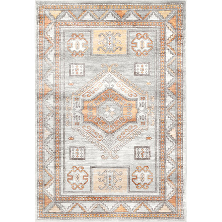 Nuloom Vintage Paula Tribal Transitional Area Rug, Orange 4'x6'