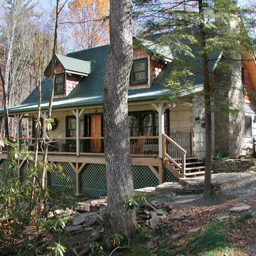 Farmhouse style log home