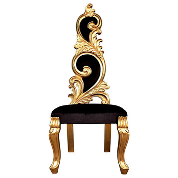 Design Toscano Marie Lisette Baroque Accent Chair, Gold