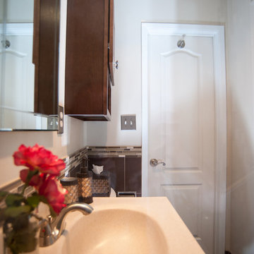 Small Bathroom Remodel with Warm Wood Tones