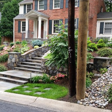 Bethesda Front Yard Hillside Garden