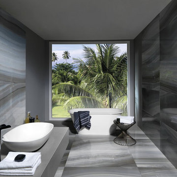 Bello Agata Noir 24x48 Polished Porcelain Tile