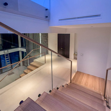 Project #126 | Contemporary Staircases with Integrated LEDs & Glass Railing
