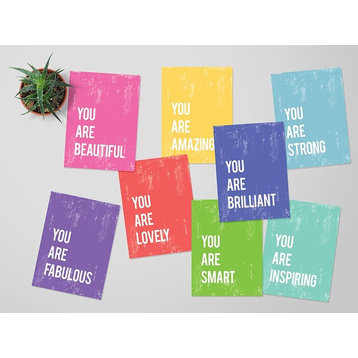 You Are Mini Collection, Set of Eight Inspirational 5"x7" Wall Cards