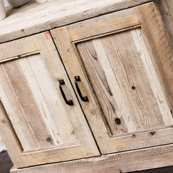 Boadi Reclaimed Scaffolding Cupboard with Adjustable Shelf & Brass Handles - Storage Boxes
