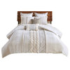 INK+IVY Cotton Cal King Comforter Mini Set in Ivory Finish II10-995