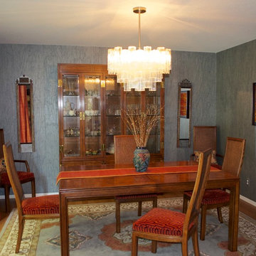 Eclectic Blue Dining Room