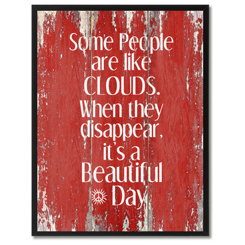 Some People Like Clouds Inspirational, Canvas, Picture Frame, 22"X29"