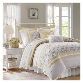 Shop Dawn Shabby Chic 9 Piece Cotton Percale Comforter Set Yellow