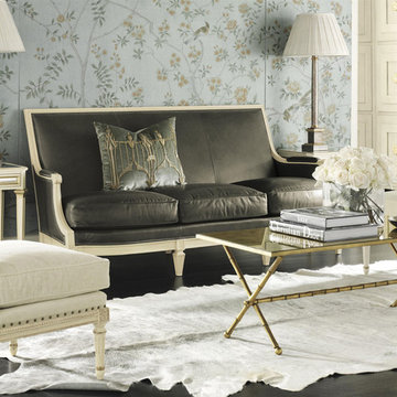 Handprinted Chinoiserie wallpaper in interior design