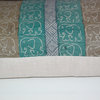 Large Block Print Silk/Cotton Pillow