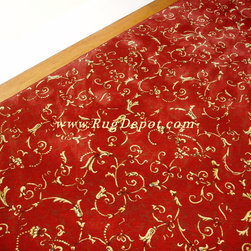 Kane Carpet Red Floral - Area Rugs