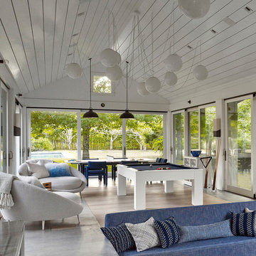 Game Room converted from outdated indoor swimming pool